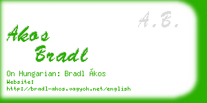 akos bradl business card
